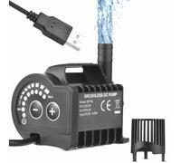 SIWOTED Bomba de agua sumergible de 5 V, 8 niveles ajustable 0-600 L/H pequeña bomba de fuente con elevación de 0-7.2 pies, carga USB de 6.5 pies y base de ventosa, mini bomba (Doloroso)