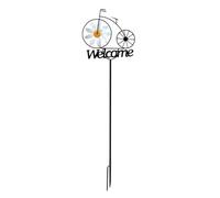 SIWOTED Molino de Viento de jardín, estaca de Hierro rústico, Molino de Viento de Flores, Letrero de Bienvenida para Patio, decoración para Patio Exterior, césped, Patio Trasero