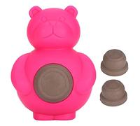 SIWOTED Oso de Silicona Sabor a Carne de Res Molar Resistente a mordeduras de Mascotas Juguete para Masticar con Chirrido Limpieza de Dientes (Roja)