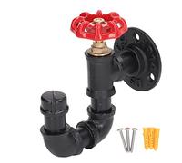 SIWOTED Perchero de Tubo Industrial para Abrigos, Resistente, rústico, para Sombrero, Bata, Toalla, Soporte montado en la Pared (B)