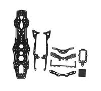 SIWOTED RC Car Chasis Set Fibra de Carbono y Aluminio RC Car Upgrade Accesorios para 3RACING D5S Lite 1/10 Reemplazo (Negra)