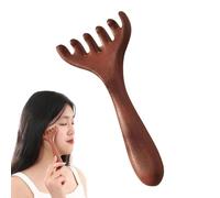 Six-Claw Meridian Massage Comb, Wooden Fivetouch Comb for Scalp, Meridians Massage Brush, for Scalp, Face, Neck & Shoulder Relaxation, Gua Sha Comb for Men Women (1pc)