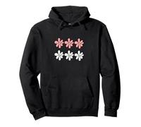 Six Daisies - Camiseta de primavera para hombre y mujer, diseño de flores rojas y blancas Sudadera con Capucha