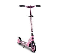 Six Degrees Patinete Junior de aluminio con mecanismo plegable y soporte, 180/145 mm, altura regulable, certificado GS, color rosa