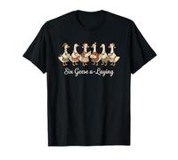 Six Geese a-Laying - Diseño navideño de Ganso Camiseta