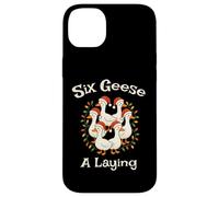 Six Geese A-Laying Doce Días De Navidad Lindo Adorable Carcasa para iPhone 14 Plus