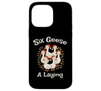Six Geese A-Laying Doce Días De Navidad Lindo Adorable Carcasa para iPhone 14 Pro MAX