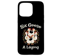 Six Geese A-Laying Doce Días De Navidad Lindo Adorable Carcasa para iPhone 15 Pro MAX