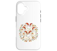 Six Geese A-Laying Doce Días de Navidad Lindo Adorable Carcasa para iPhone 16