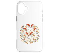 Six Geese A-Laying Doce Días de Navidad Lindo Adorable Carcasa para iPhone 16 Plus