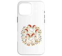 Six Geese A-Laying Doce Días de Navidad Lindo Adorable Carcasa para iPhone 16 Pro MAX