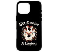 Six Geese A-Laying Doce Días De Navidad Lindo Adorable Carcasa para iPhone 16 Pro MAX