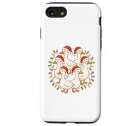Six Geese A-Laying Doce Días de Navidad Lindo Adorable Carcasa para iPhone SE (2020) / 7/8