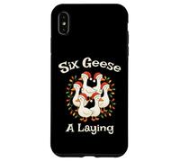 Six Geese A-Laying Doce Días De Navidad Lindo Adorable Carcasa para iPhone XS MAX