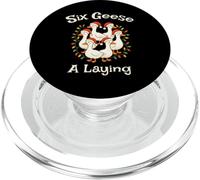 Six Geese A-Laying Doce Días De Navidad Lindo Adorable PopSockets PopGrip para MagSafe