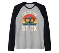 Six On The Stick Horseshoe Game Score Sports - Camiseta Manga Raglan