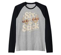 Six On The Stick Sports de puntaje del Juego de Herradura |- Camiseta Manga Raglan