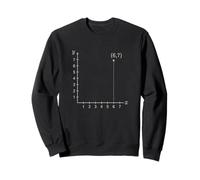 Six Seven 6 7 Coordinate Grid Plot Graph Plane Meme Design Sudadera