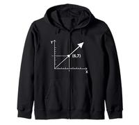 Six Seven 6 7 Coordinate Grid Plot Graph Plane Meme Design Sudadera con Capucha
