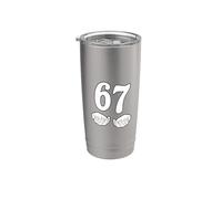 Six Seven 6 7 Divertido 67 Gen Alpha Slang 6-7 Escuela de Memes Vaso térmico de acero inoxidable de doble pared