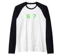 Six Seven 6 7 Meme Design Camiseta Manga Raglan