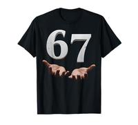 Six Seven 6 7 Meme Funny Gen Alpha Slang 6 7 Hands Number 67 Camiseta