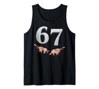 Six Seven 6 7 Meme Funny Gen Alpha Slang 6 7 Hands Number 67 Camiseta sin Mangas