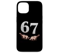 Six Seven 6 7 Meme Funny Gen Alpha Slang 6 7 Hands Number 67 Carcasa para iPhone 13