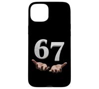 Six Seven 6 7 Meme Funny Gen Alpha Slang 6 7 Hands Number 67 Carcasa para iPhone 15 Plus
