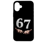 Six Seven 6 7 Meme Funny Gen Alpha Slang 6 7 Hands Number 67 Carcasa para iPhone 16 Plus