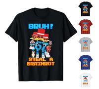 Six Seven 67 Camiseta de Meme Colorida | Divertido 6 7 Jerga de la Generación Alfa y Cerebro Italiano Viral para Niños, Adolescentes, Chicos, Chicas, Familia | Ropa Divertida de Navidad, Papá Noel