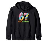 Six Seven 67 Number Ice Cream Drip Meme 6 7 Kids Boys Girls Sudadera con Capucha