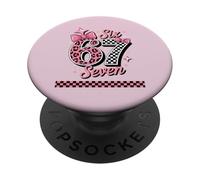 Six Seven 67 Valentine Checkerboard Leopard Girly Trendy PopSockets PopGrip Adhesivo