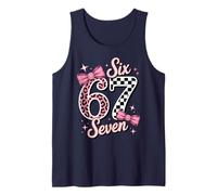 Six Seven 67 Valentine Checkerboard Leopard Viral 67 Girlie Camiseta sin Mangas