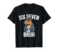 Six Seven Bruh 67 Meme Funny Capybara Vibes Cool Camiseta