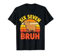 Six Seven Bruh 67 Meme Funny Capybara Vibes Cool Camiseta