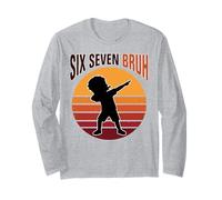 Six Seven Bruh 7th Birthday Retro Party Girls Boys Kid Manga Larga