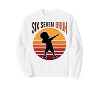 Six Seven Bruh 7th Birthday Retro Party Girls Boys Kid Sudadera