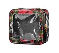 Six Seven Bruh - Bolsa de maquillaje transparente a cuadros para cartera, mini recipientes de maquillaje para mujer