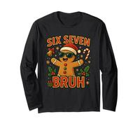 Six Seven Bruh Camiseta 6 7 Hand Hombre de Jengibre Gen Z Manga Larga