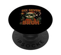 Six Seven Bruh Camiseta 6 7 Hand Meme Mapache Gen Z PopSockets PopGrip Adhesivo