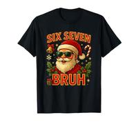 Six Seven Bruh Camiseta 6 7 Hand Meme Papá Noël Gen Z Camiseta