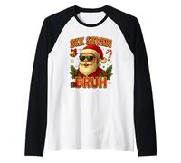 Six Seven Bruh Camiseta 6 7 Hand Meme Papá Noël Gen Z Camiseta Manga Raglan