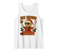 Six Seven Bruh Camiseta 6 7 Hand Meme Señora Claus Gen Z Camiseta sin Mangas