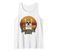 Six Seven Bruh Perro Fumador Estilo Retro 6 7 Camiseta sin Mangas