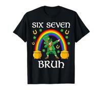 Six Seven Bruh St Patricks Day Funny 67 Meme 6-7 Escuela Camiseta