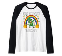 Six Seven Bruh St Patricks Day Funny 67 Meme 6-7 Escuela Camiseta Manga Raglan