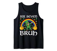 Six Seven Bruh St Patricks Day Funny 67 Meme 6-7 Escuela Camiseta sin Mangas