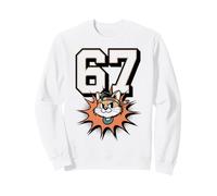 Six Seven Cat en Diadema | Diseño Retro Estilo 67 Sudadera