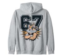 Six Seven Cat en Diadema | Diseño Retro Estilo 67 Sudadera con Capucha